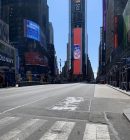 Times Square con sus DOOH pero vacío