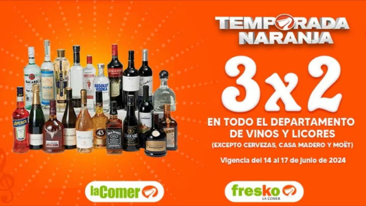 Temporada Naranja 2025. 3x2 en vinos y licores