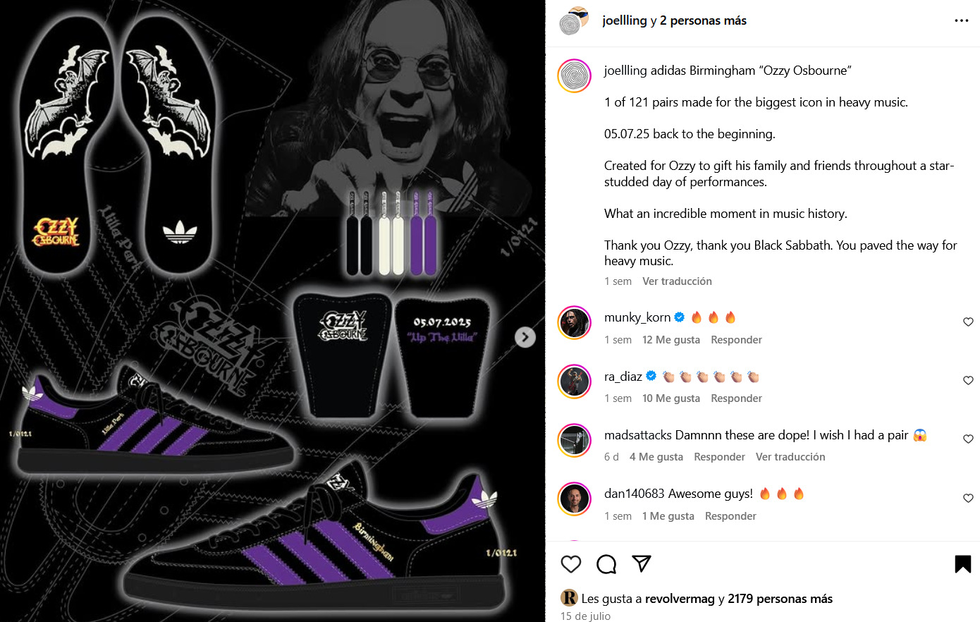 adidas ozzy osbourne tenis black sabbath