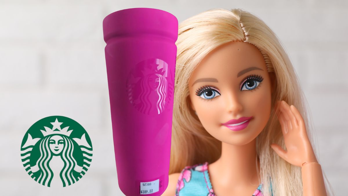 Barbie x Starbucks. Cortesia Canva, InformaBTL, Starbucks