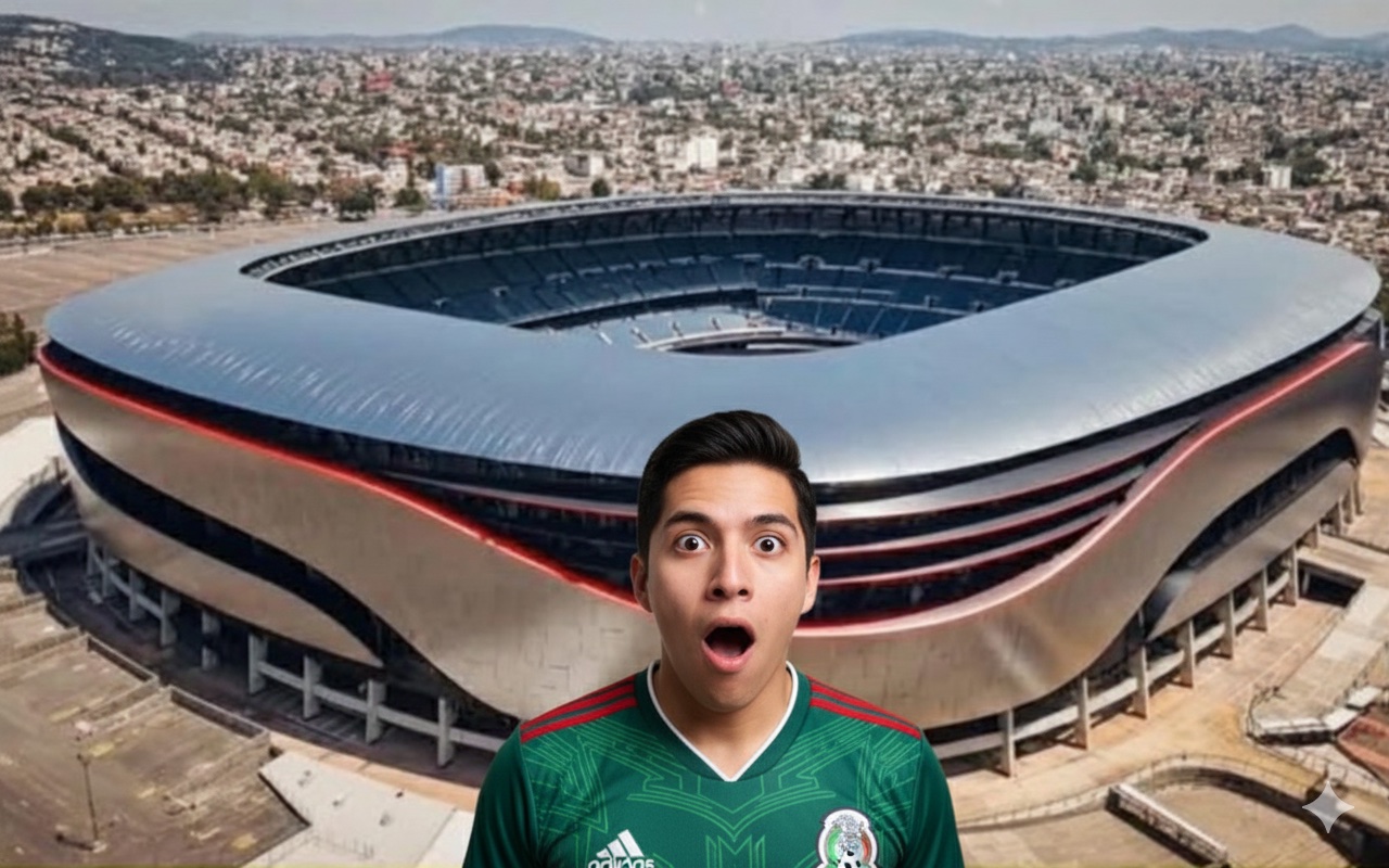 ¿Es real la nueva “coraza metálica” de la remodelación del Estadio Azteca para la Copa Mundial 2026? Imagen Gemini, Instagram.