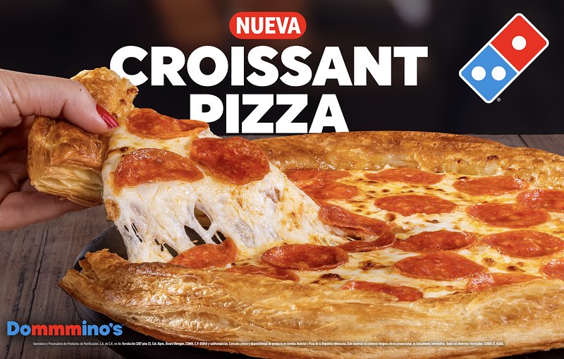 Domino's Pizza lanza nuevo rediseño y nueva Croissant pizza. Imagen: Cortesía Domino's.