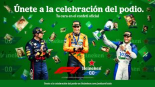 Podio MéxicoGP F1 presentado por Heineken. Foto: Cortesía Heineken.