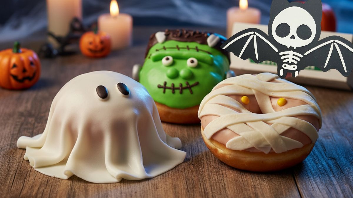 Donas Halloween Krispy Kreme. Imagen ilustrativa hecha con Gemini IA