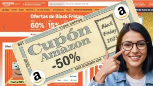 Cupon Amazon. Imagen Gemini IA, Canva, Amazon