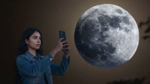 Super Luna Llena Noviembre 2025. Imagen Gemini IA, Canva