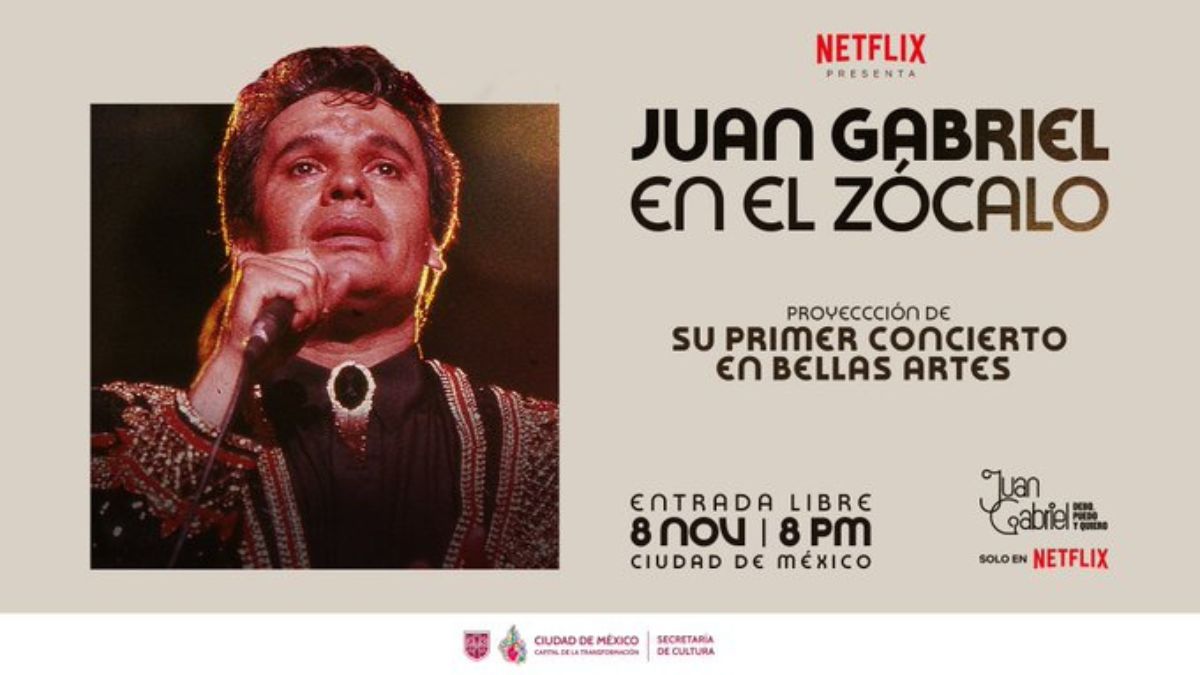 Juan Gabriel en el Zócalo. Imagen Netflix, Gobierno CDMX