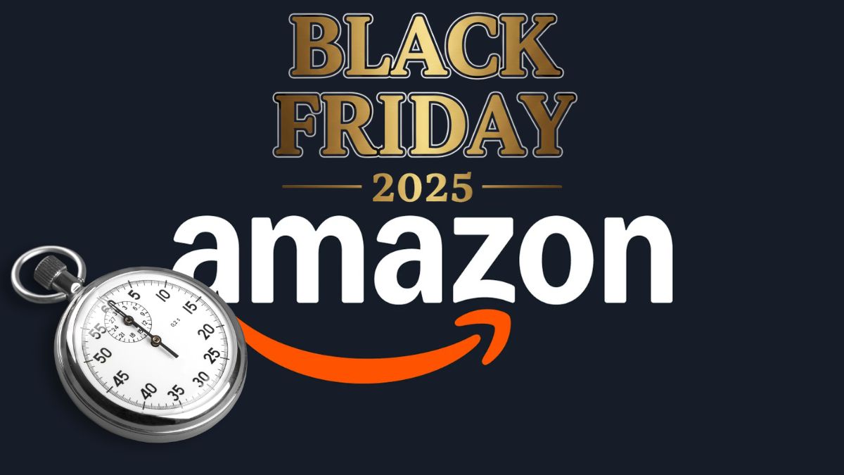 Black Friday 2025 Amazon. Imagen Gemin IA, Amazon, Canva