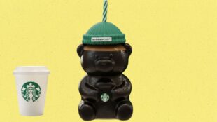 Oso Bearista Starbucks. Imagen Gemini IA, Canva