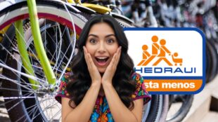 Chedraui descuento bicicletas. Imagen Gemini IA, marcas, Canva