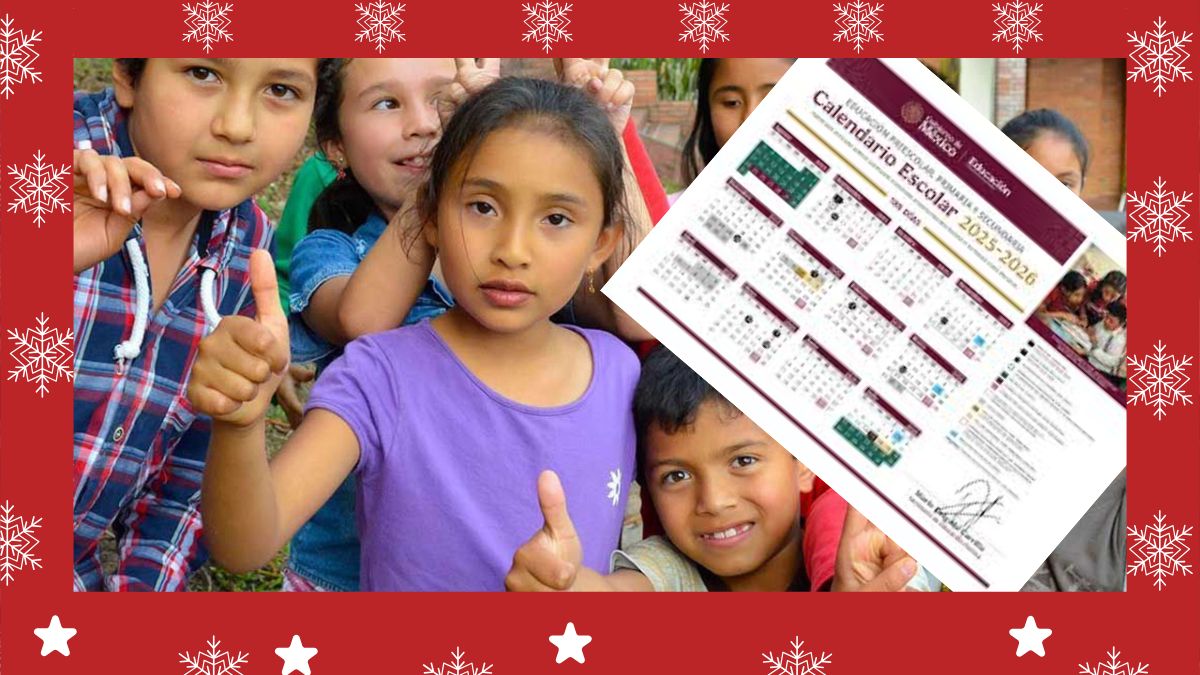 Vacaciones diciembre niños SEP clases. Imagen Canva, UNAM, SEP