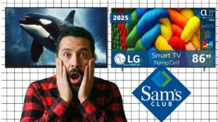 Sam's Telvisión Oferta. Imagen Sam's, Canva, Gemini