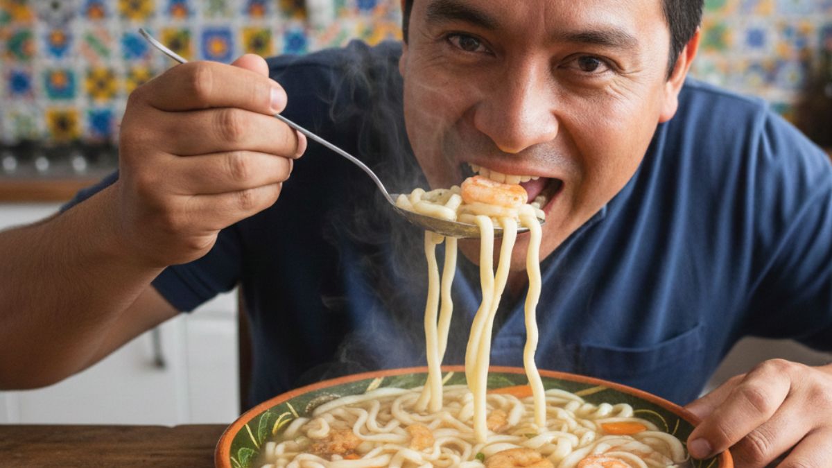 Maruchan caldo para el frío. Imagen Gemini IA.