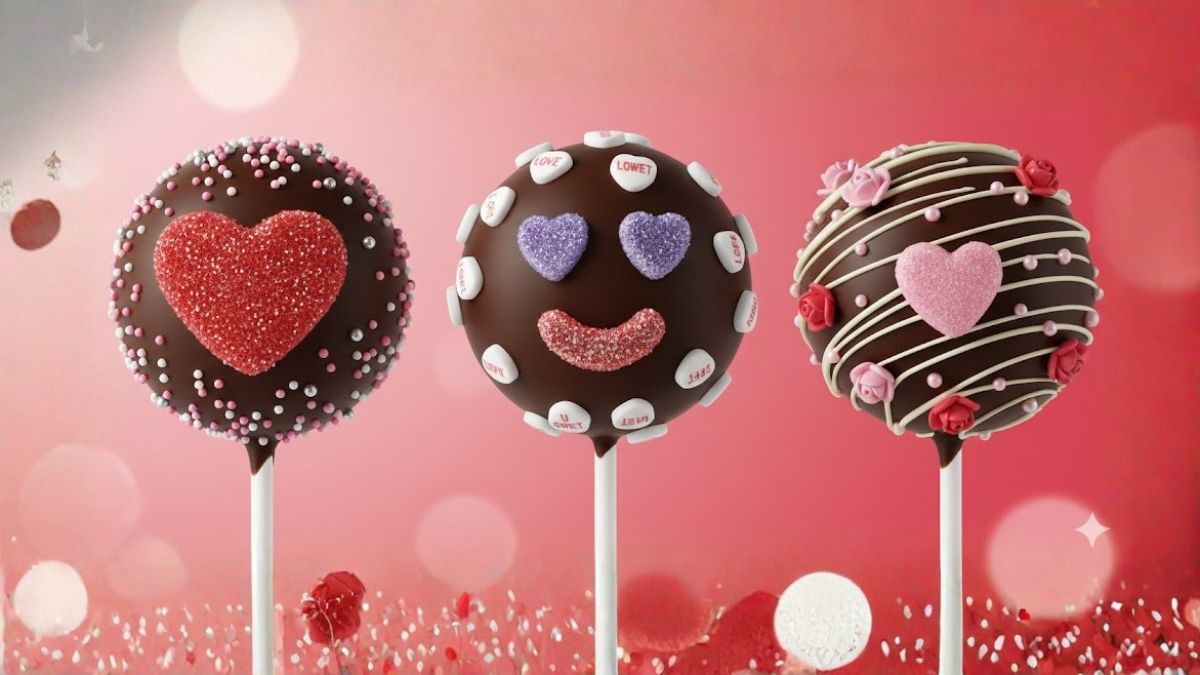 paleta payaso decorada 14 de febrero dia del amor y la amistad. Imagen Gemini IA