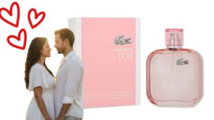 Bodega Aurrera liquida perfume Lacoste para mujer por 14 de Febrero. Marcas y Gemini IA