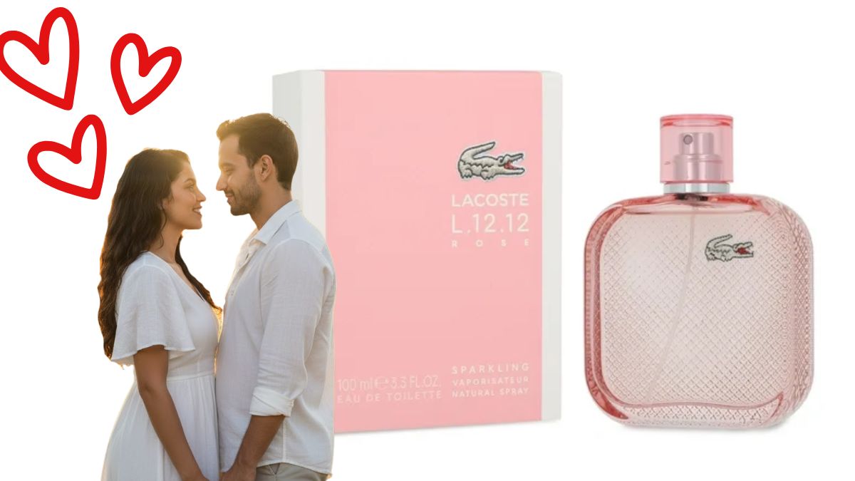 Bodega Aurrera liquida perfume Lacoste para mujer por 14 de Febrero. Marcas y Gemini IA
