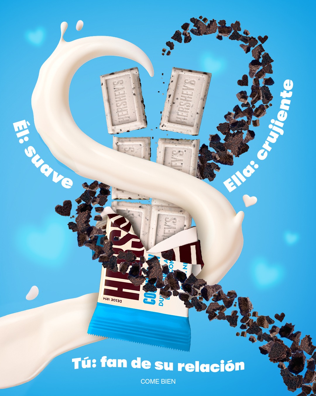 Campaña de San Valentín de Hershey's Cookies 'N' Creme. Foto: Cortesía Hershey's.