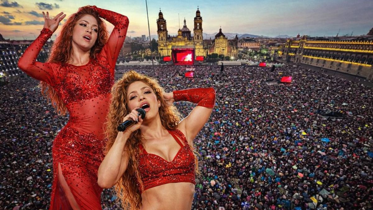 Shakira en Zócalo. Imagen IA