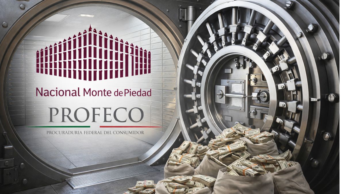 Profeco abre bóvedas de Monte de Piedad. Imagen IA