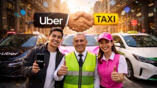 Uber se une a Taxis por Mundial 2026. Imagen con ChatGPT