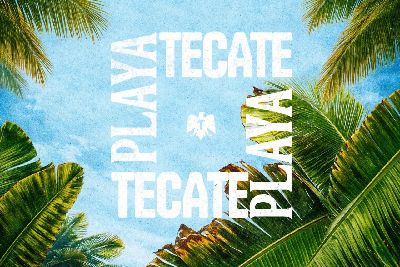 Acceso Playa Tecate en el paraíso tropical de Tulum. Imagen: Cortesía Tecate.