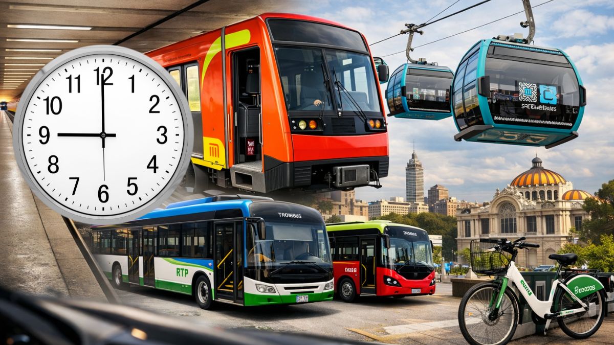 Cambios en horarios de Metro, Metrobús, Trolebús, Cablebús. Imagen IA