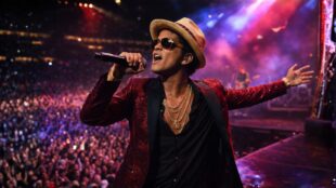 Bruno Mars en concierto. Imagen IA