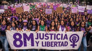 Marcha 8M 2026 CDMX. Imagen IA ChatGPT