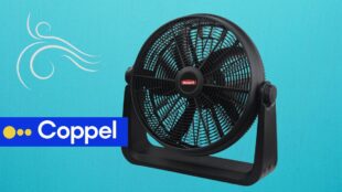 Coppel remata ventilador. Imagen marca, IA, Canva