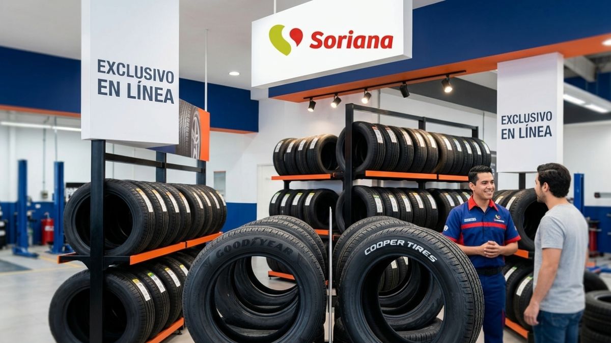 Soriana lanza descuento en llantas. Imagen IA