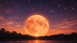 Luna rosa 2026. Imagen IA