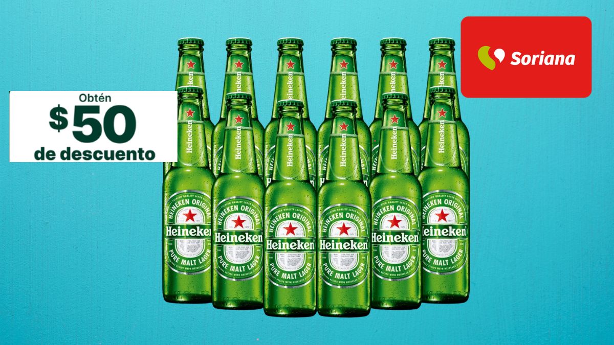 Soriana lanza Heineken con 50 pesos de regalo. Imagen marcas