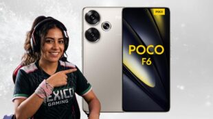Coppel remata Xiaomi Poco F6. Imagen marcas, IA, Canva