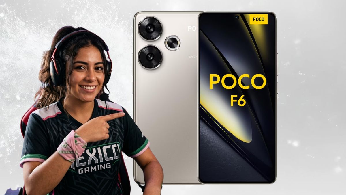 Coppel remata Xiaomi Poco F6. Imagen marcas, IA, Canva