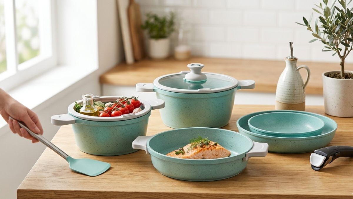 Coppel liquida batería de cocina. Imagen marca, IA