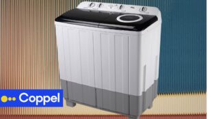 Coppel remata lavdora dobel tina TCL. Imagen marcas, Canva, IA,