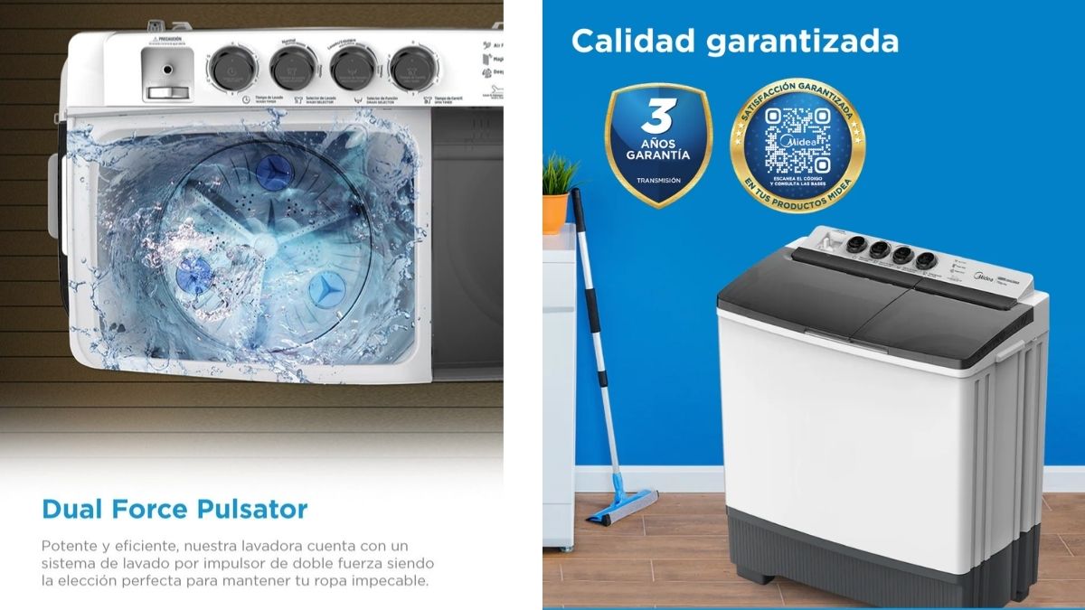 Coppel remata lavadora Midea. Imagen de la marca