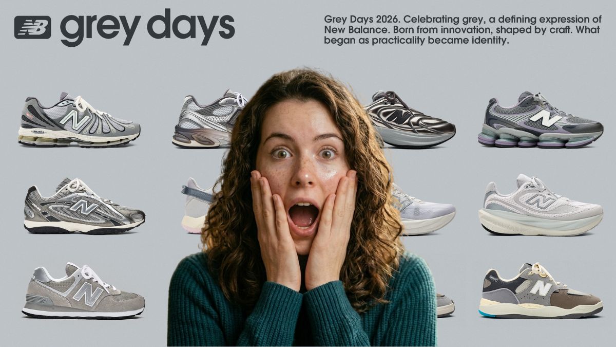 New Balance Gray Days. Imagen marca, especial