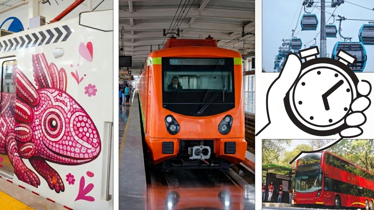 Metrobús, Tren Ligero, Metro o Cablebús. Imagen especial