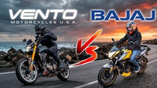 Bajaj vs Vento. Imagen marcas, IA, Canva