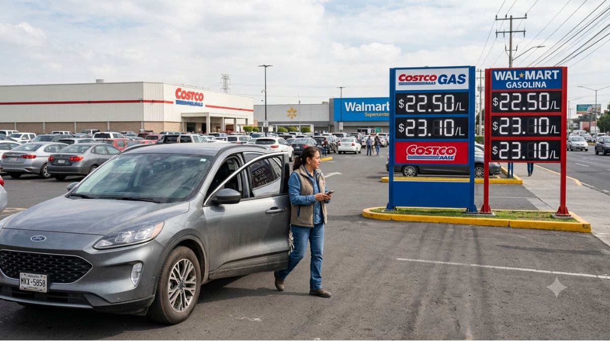 Gasolina en Costco y Walmart. Imagen IA Gemini