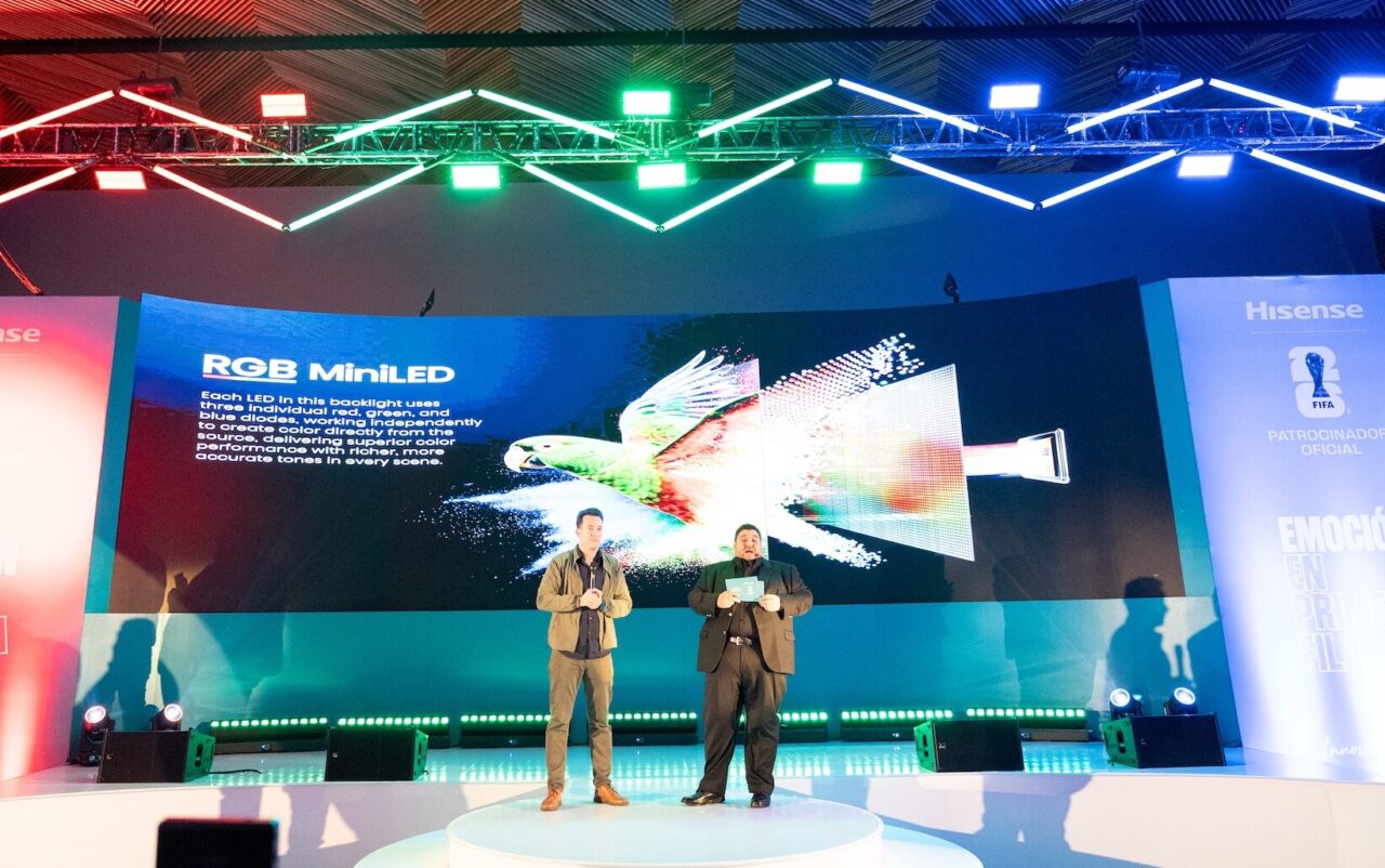 Gran evento de Hisense producido por Bungaloo Studio. Foto: CortesĆa Hisense.