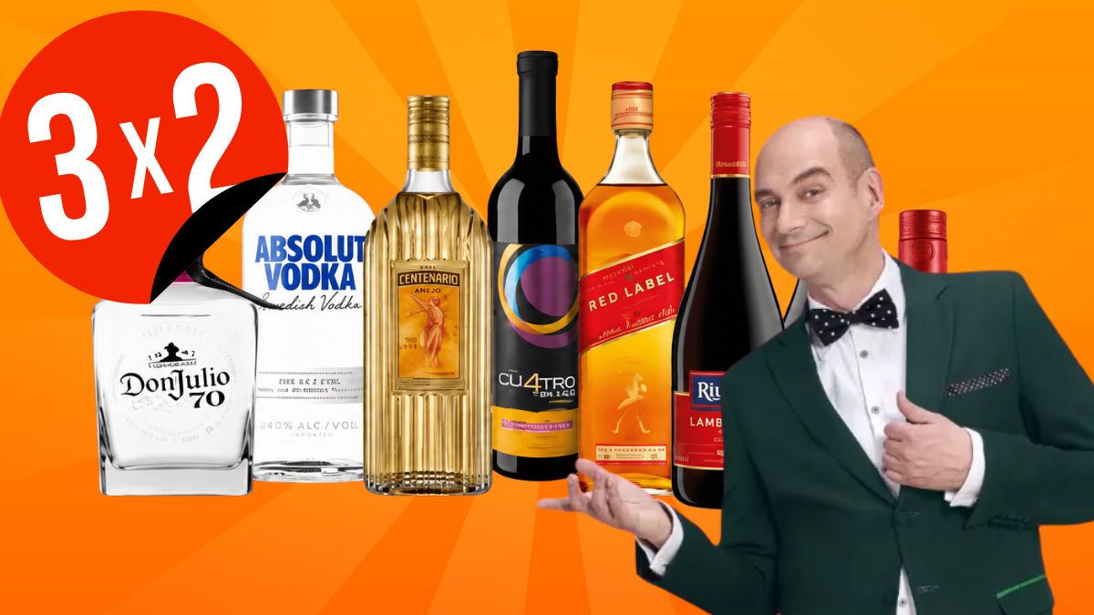 3X2 En vinos y licores. Imagen marca