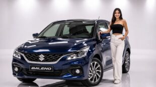 Suzuki Baleno 2026. Imagen marcas, IA, Canva