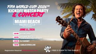 Beach Concert Miami World Cup 2026. Foto: Cortesía Comité Anfitrión de la Copa Mundial de la FIFA 2026™ en Miami