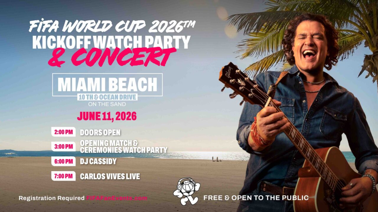 Beach Concert Miami World Cup 2026. Foto: Cortesía Comité Anfitrión de la Copa Mundial de la FIFA 2026™ en Miami