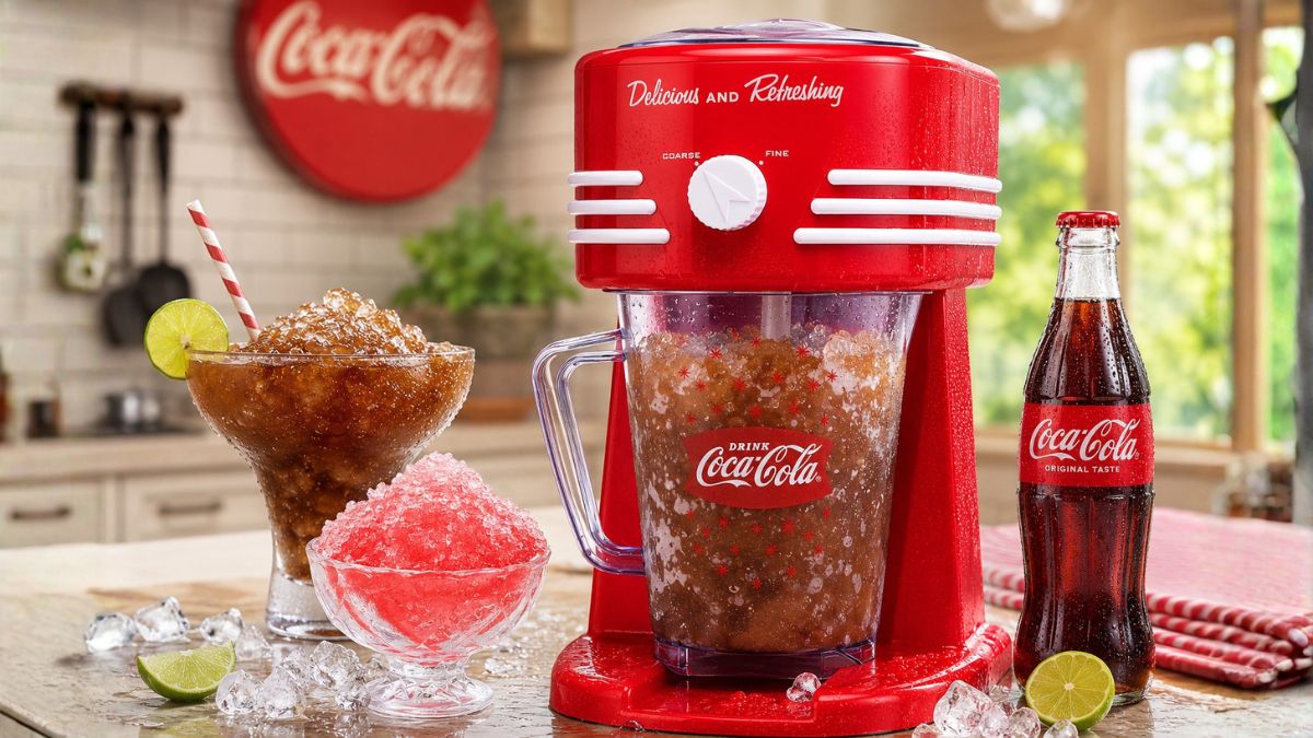 Máquina para bebidas congeladas Coca Cola. Imagen de la marca (1)