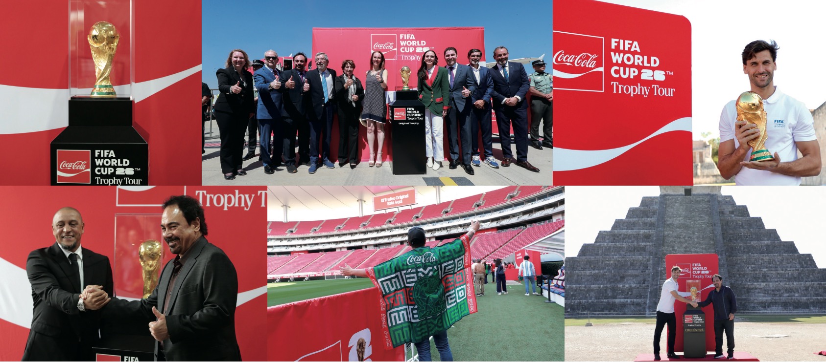 Tour del Trofeo de la Copa Mundial de la FIFA 2026™, presentado por Coca-Cola. Fotos: Cortesía Coca-Cola.