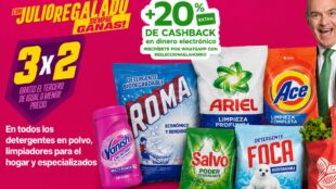 Julio Regalado 3x2 detergentes. Imagen especial