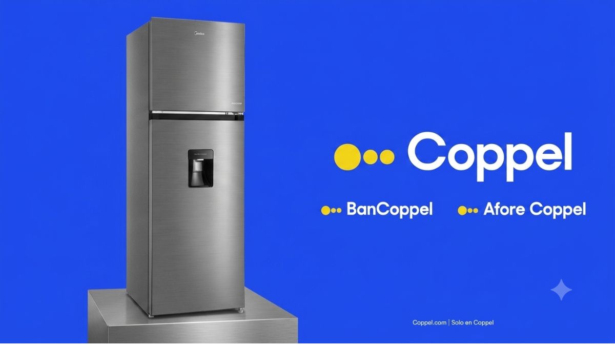 Coppel ofrece refrigerador Midea. Imagen Gemini IA